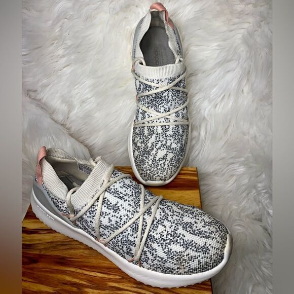 Adidas Ultimamotion Women’s Size 9 Cloudfoam Gray Pink Lace Up Sneakers Shoes - Picture 1 of 8